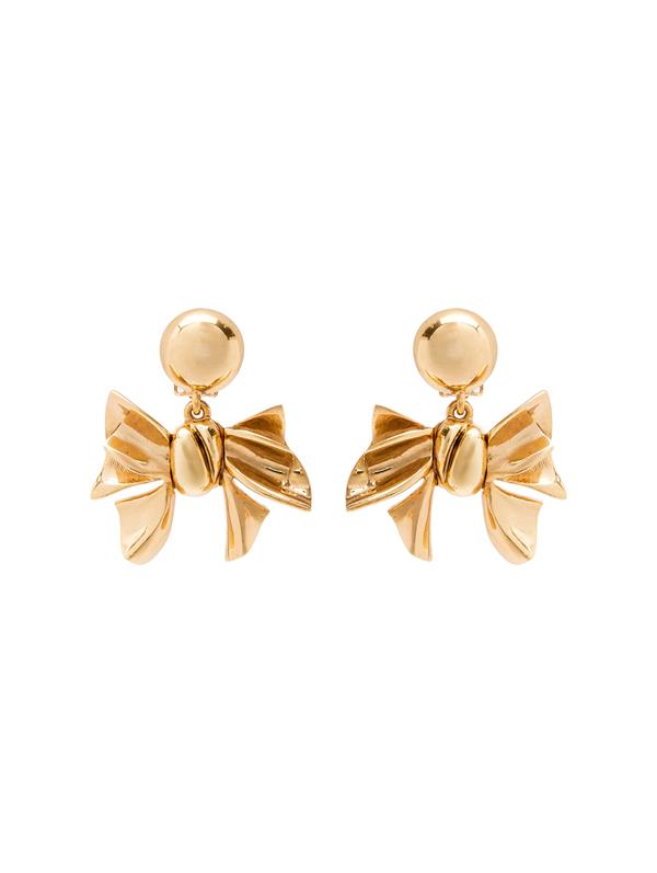 Bow Drop Clip-On Earrings