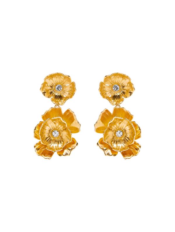 Double Dangling Flower Earrings
