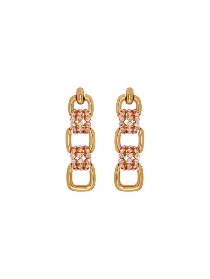 Pavé Link Drop Earrings