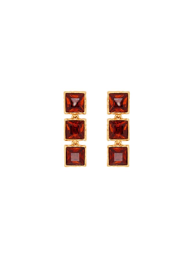 Large Stone Tennis Earrings