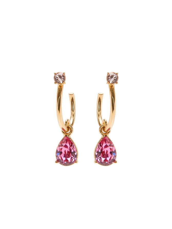 Hoop & Pear Drop Earrings