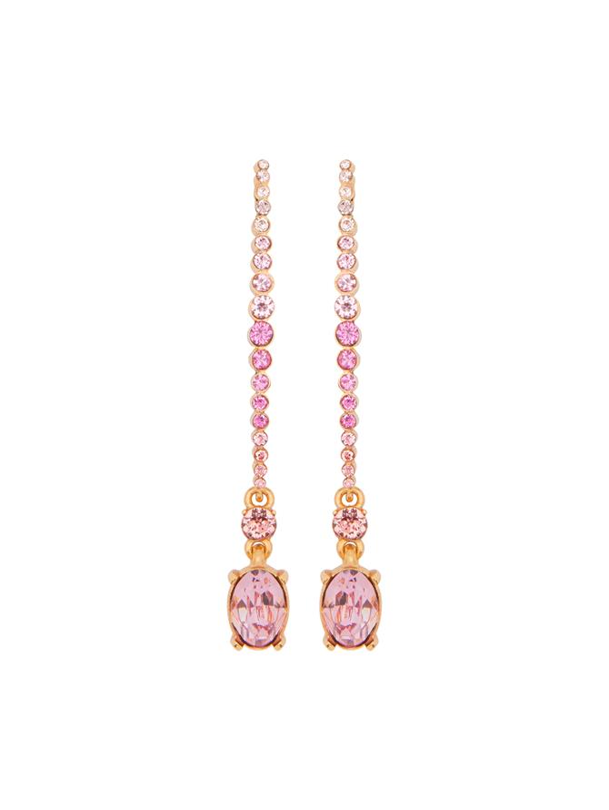 Moon and Oval Drop Earrings