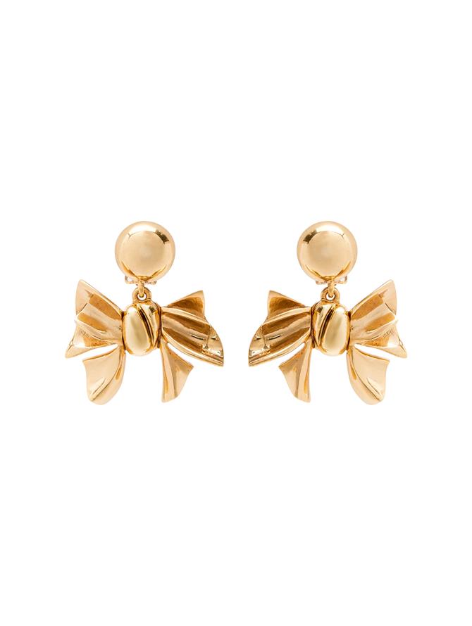 Bow Drop Clip-On Earrings