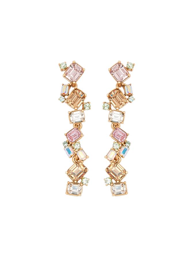 Scramble Crystal Strand Earrings