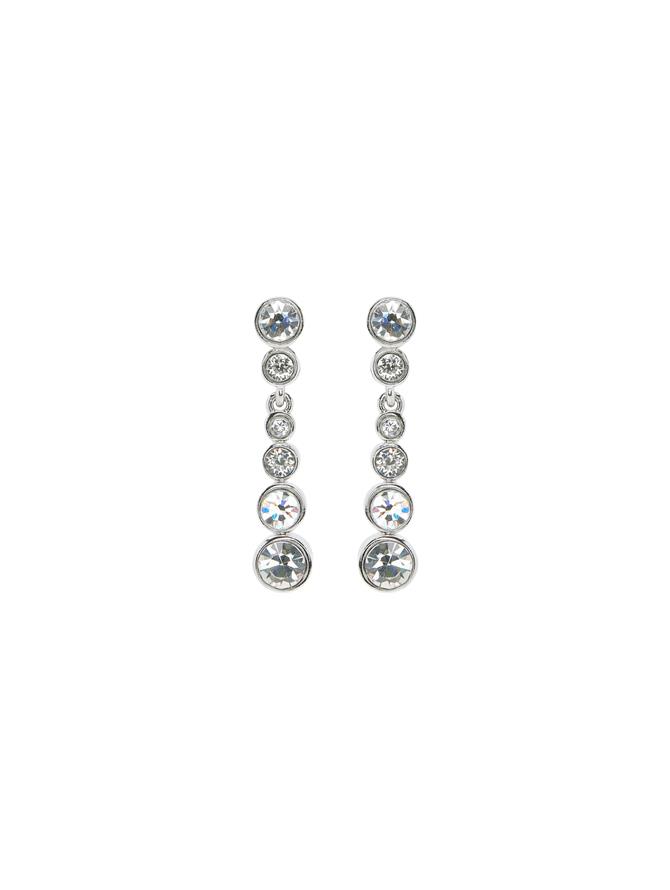 Round Stone Drop Clip-On Earrings