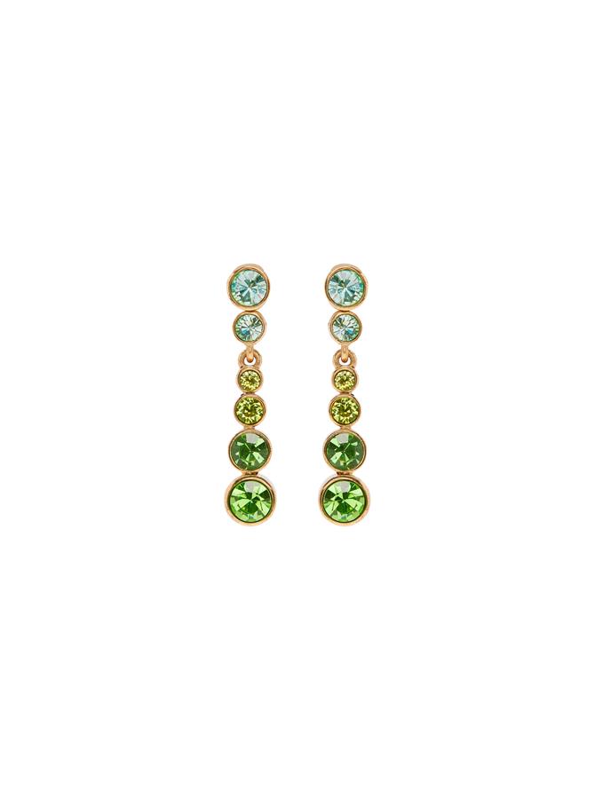 Round Stone Drop Clip-On Earrings
