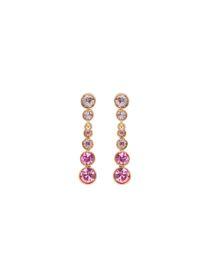 Round Stone Drop Clip-On Earrings