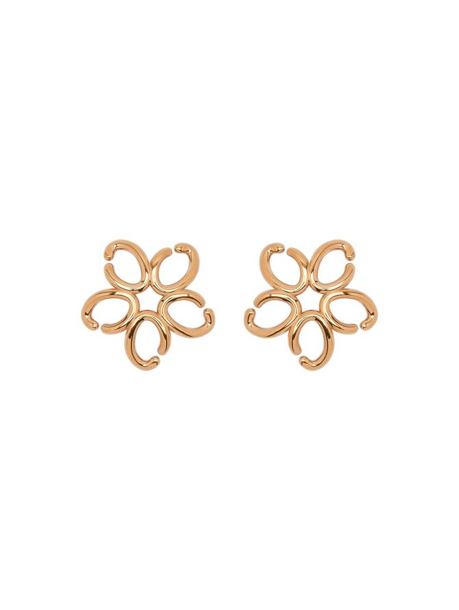 Small O Flower Earrings