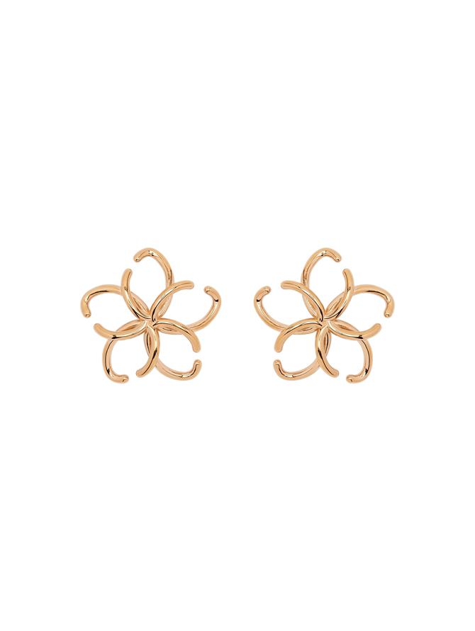 Large O Flower Earrings